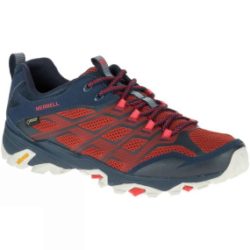 Merrell Mens Moab FST Gore-Tex Shoe Navy/Dark Red